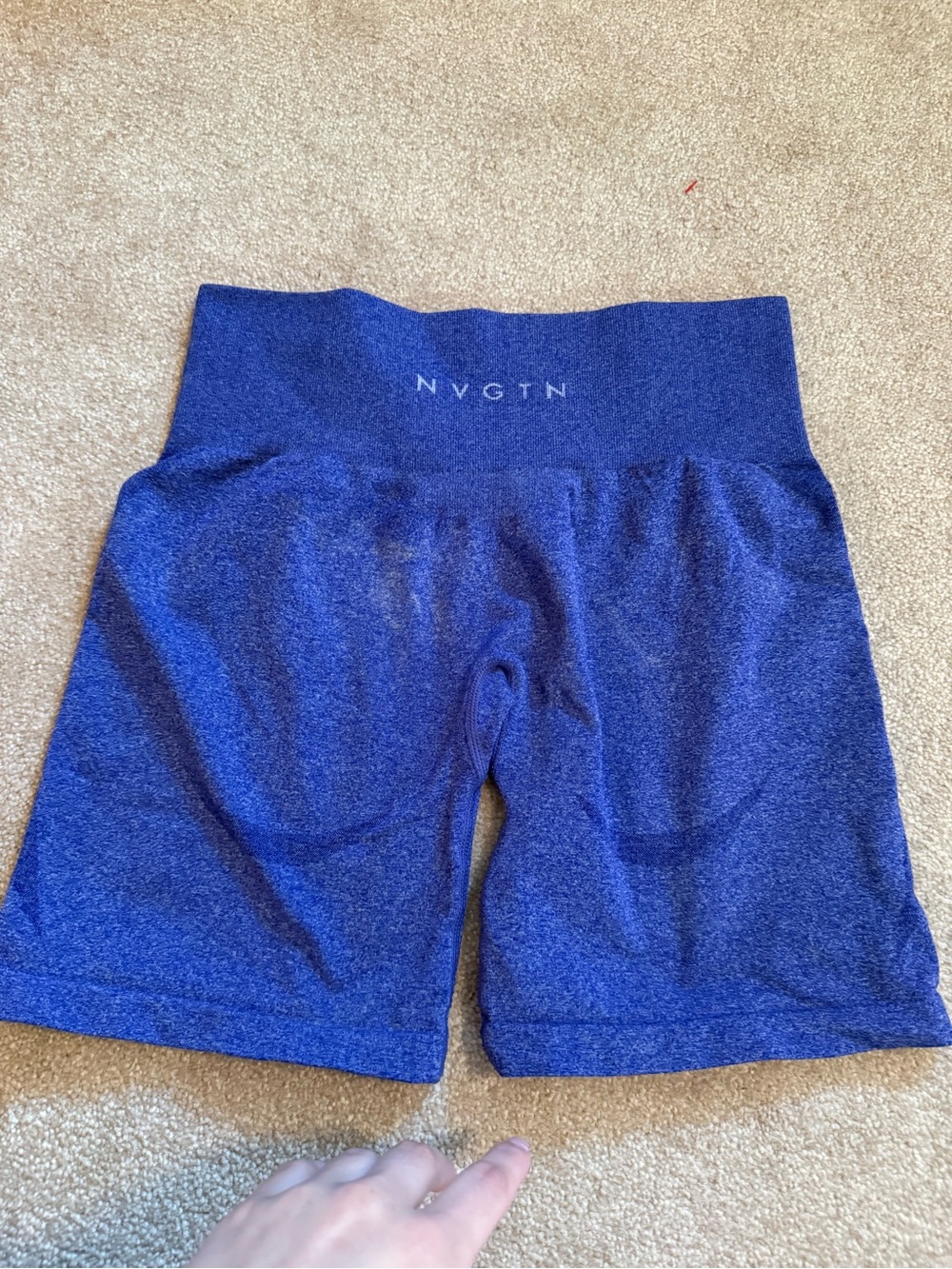 NVGTN Women's High-Waist Blue Biker Shorts